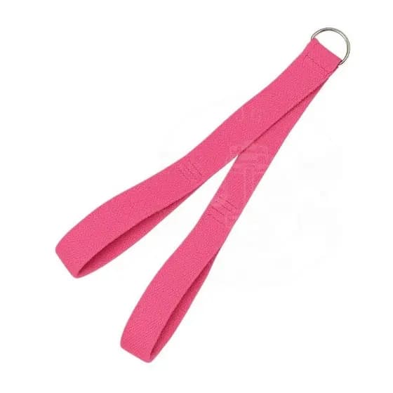 Puxador Tríceps Rosa Preto Fita de Algodão Resistente Polia Alça Crossover Musculação e Hipertrofia