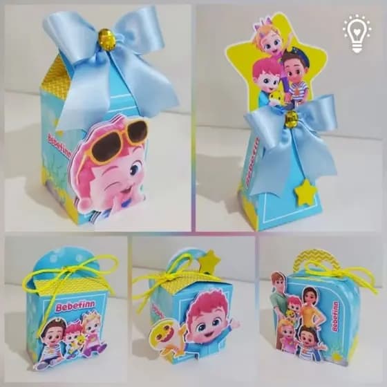 kit festa caixas personalizadas pegue e monte bebê Finn