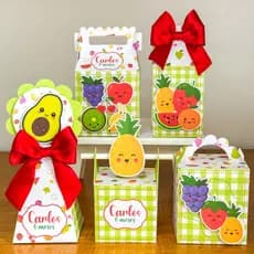 Kit festa personaliza caixinhas lembrancinhas frutinhas
