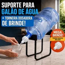 Suporte para Galão de Água 20 litros com Torneira Dosadora Suporte para Bebedouro Acessório para Galão Suporte de ferro