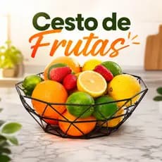Cesto para Frutas Pães Legumes Aramada Fruteira de Mesa Decorativo Multiuso Organizador de Mesa Porta Pão
