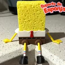 Porta Esponja Bob Esponja - Suporte Decorativo 3D com Design Divertido e Material Biodegradável