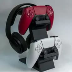 Suporte para 2 Controle ps5 E XBOX e Fone de Ouvido Gamer   Design Moderno e Resistente Organizador