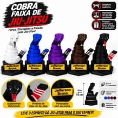 Troféu Jiu-Jitsu Cobra Personalizado com Nome | Impressão 3D | Presente Decorativ trofeu kimono