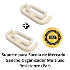Suporte para Sacola de Mercado Mercantil  – Gancho Organizador Multiuso Resistente Suporte de sacola