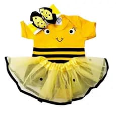 Body mesversário bebê menina Abelha - Abelhinha