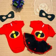 Body mesversário bebê menina/menino - Incríveis (Os Incríveis)