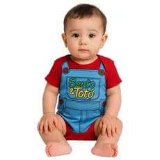 Body Temático Bebê Mesversário Bento & Totó