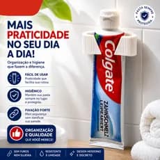 Suporte para pasta de dente sem furo com dupla face
