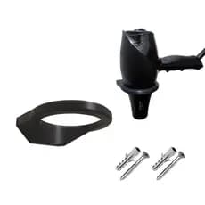 Suporte De Parede P/ Secador De Cabelo e Chapinha - Universal C/ Parafusos