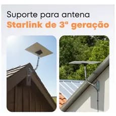 Suporte Fixação Antena Telhado Starlink 3a Geração Ajustável