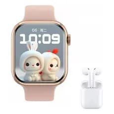 Smartwatch 9 Rose Prova Dagua Compativel Com  Iphones +fone