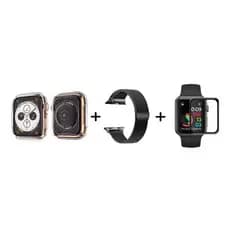 Case+pulseira Milanese+película - Apple Watch Iwo8,9,12 44mm