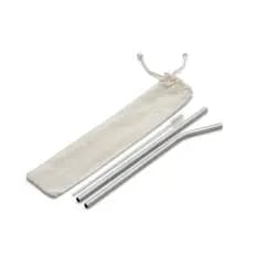 KIT Canudos de inox (1 reto + 1 curvo + 1 escovinha + 1 capinha exclusiva)