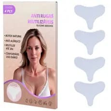 Kit com 4 Silicone Peito Adesivo Anti Rugas Adesivo de Silicone Anti Rugas Colo Placa de Silicone para Colo Skin Care