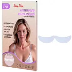 Adesivo Anti Rugas de Silicone para Olhos e Rosto Skin Care Muy Bela Reutilizável 30x Lavável Colágeno Pele Lisa Natural