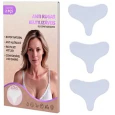 Kit com 3 Silicone Peito Adesivo Anti Rugas Adesivo de Silicone Anti Rugas Colo Placa de Silicone para Colo Skin Care