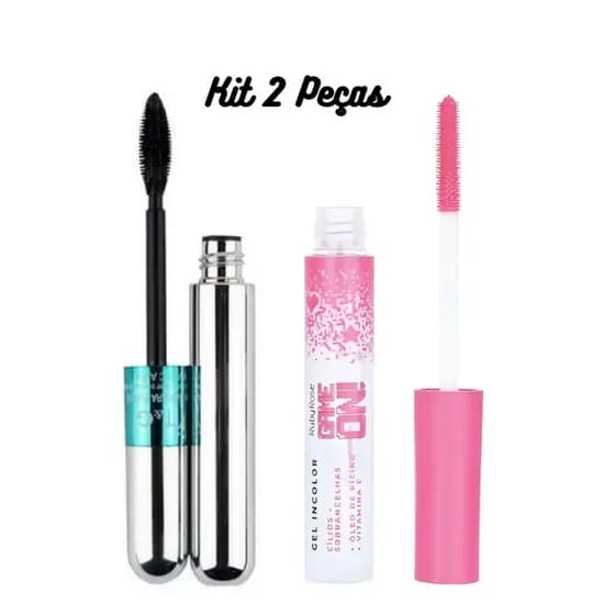 Kit 2 peças Máscara Cilios 4D Tango + Máscara Cílios/Sobrancelha Incolor Ruby Rose