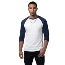 Camiseta Estilo Beisebol Raglan Manga 3/4 Streetwear