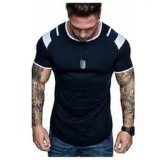 Blusa Camiseta esportiva T-shirt slim de manga curta Masculina Malha PV