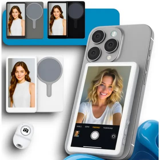 Tela Magnética Monitor Para Celular Sem Fio Smartphone Selfie Vlog Gravação  Monitor Tela Projetor Magnética Traseira