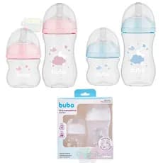 Kit 2 Mamadeira Buba Easy Flow Nuvem Anticólica 120 270 Ml