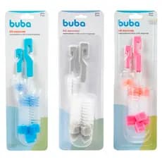 Kit Escovas Para Lavar Mamadeira e Bico C/ 2 Unidades 1 Escova Para bicos e 1 Para Mamadeira Buba