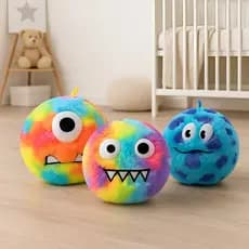 Bola Pelúcia Inflável Monstros Colorido Brinquedo Infantil