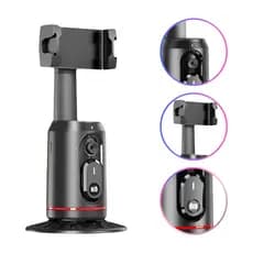 Gimbal Suporte Celular 360 Rastreamento Facial Inteligente Cor Preto