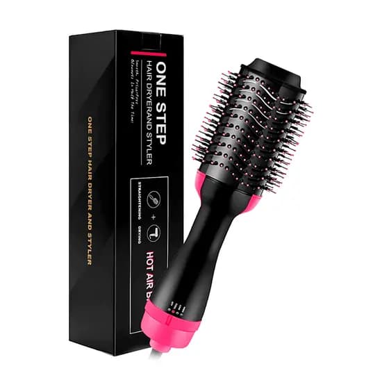 Escova Secadora Alisadora One Step com Tecnologia de Íon para Cabelo Seco e Úmido 1000W