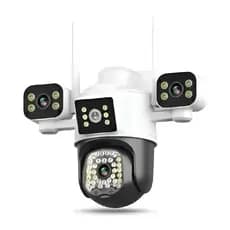 Câmera Wi-fi 3 Lentes Sc-b67 App Yoosee 9mp Visão Norturna Branco