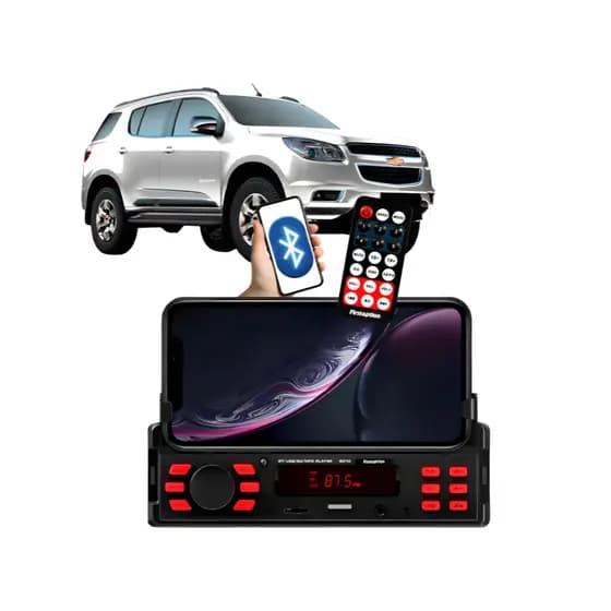 Rádio MP3 Player Som Automotivo 5010 Bluetooth Suporte Stand para Celular Universal 1 Din USB