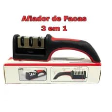 Afiador de facas profissional amolador aço Inoxidável  3 Estágios Afiação Rápida Afiador Original