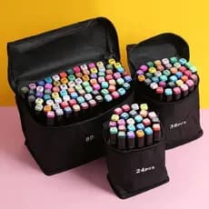 Caneta Marcadora e Colorir Cabeça Dupla Oleosa Montagem Artística Para Estudantes Material Escolar