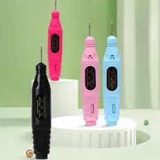 Lixadeira Lixador de Unha profissional Motor Elétrico Bivolt Manicure Pedicure 6pcs kit remover