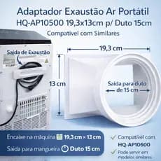 Suporte Adaptador Exaustão Ar Condicionado Portátil HQ-AP10500 e Similares