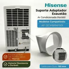 Suporte Adaptador Exaustão Ar Condicionado Portátil Hisense AP-12CWBRNPS01