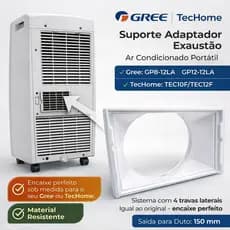 Suporte Adaptador para Ar Condicionado Portátil – Gree GP8-12LA, GP12-12LA  e TecHome TEC10F/TEC12F