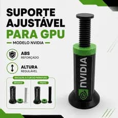 Suporte GPU NVIDIA Ajustável 6 a 12 cm ABS Reforçado Parafuso Branco ou Preto