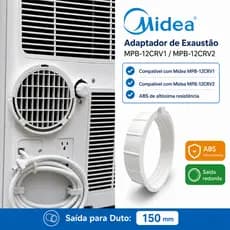 Suporte Adaptador Ar Condicionado Portátil Midea Liva MPB-12CRV1 MPB-12CRV2 150mm ABS