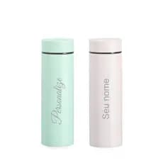 Mini Garrafa Térmica 240 ml personalizada garrafinha ideal para lancheira/bolsa pequena