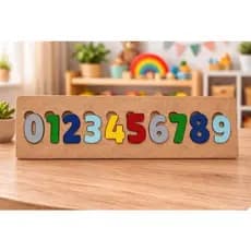 Jogo Educativo Números Aprender Brincando Infantil 0-9 em MDF