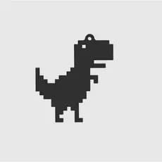 [O MAIS BARATO+ENVIO RÁPIDO!] Chaveiro Dinossauro Google - Dino Google - Sem conexão - 3D