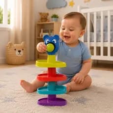 Brinquedo Educativo Escorrega Ball Bebê Dia das Crianças Presente Escorregador de Bolinhas Desenvolvimento Infantil