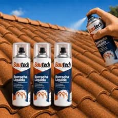 SPRAY TINTA EMBORRACHADA IMPERMEABILIZANTE 400 ML INCOLOR TRINCAS FISSURAS TELHA TELHADO