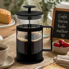Cafeteira Prensa Francesa Cafe Expresso Cha Premium Rápido 600ml 350ml Vidro Inox French Press