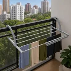 Varal Dobravel Portátil para Varanda Sacada Apartsmento Janela Retrátil Secar Roupa Tênis