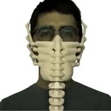 Máscara Criatura Espacial Impressão 3D – Cosplay, Fantasia e Decoração Geek