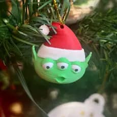 Kit 5 Enfeites de Natal Alien  – Impressão 3D