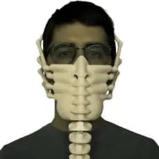 Máscara Criatura Espacial Impressão 3D - Geek, Cosplay, Fantasia